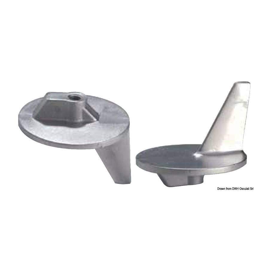 Anode pour pieds avec hélices en acier inox 50/140 HP 