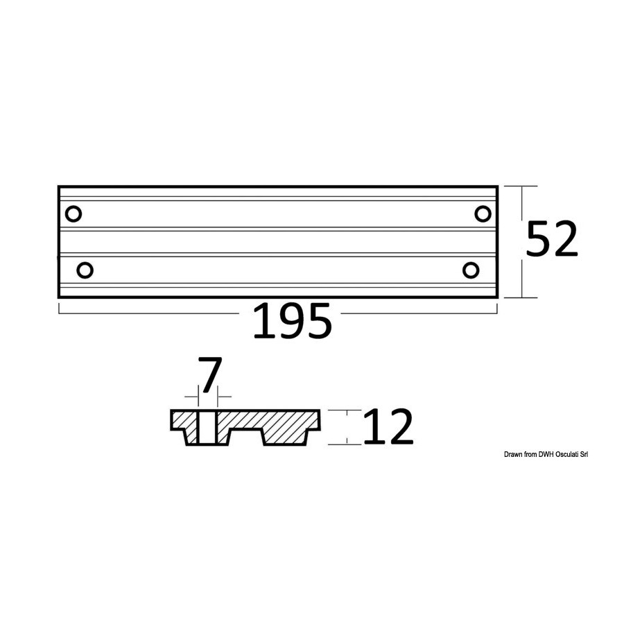 Anode pour barre moteurs 