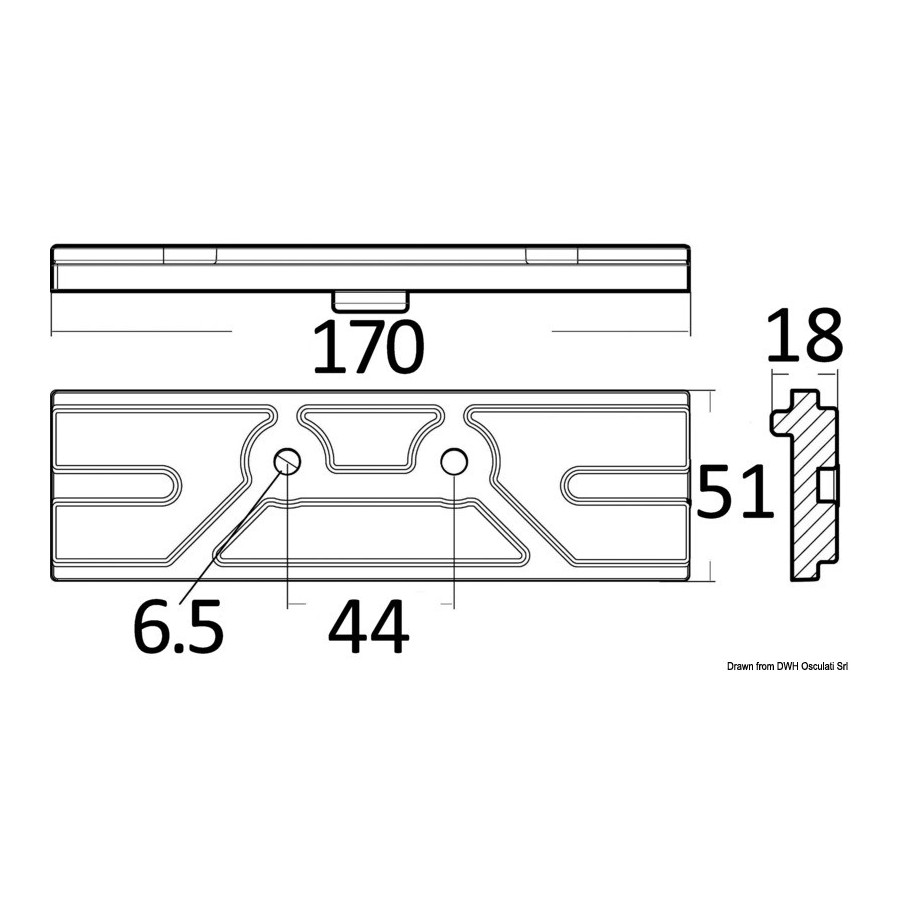 Plaque pour moteurs hors-bord 150 HP 4 temps 