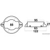 Collier Volvo Penta 2 pièces - S. Drive 120 avec 4 vis M4X20 inox