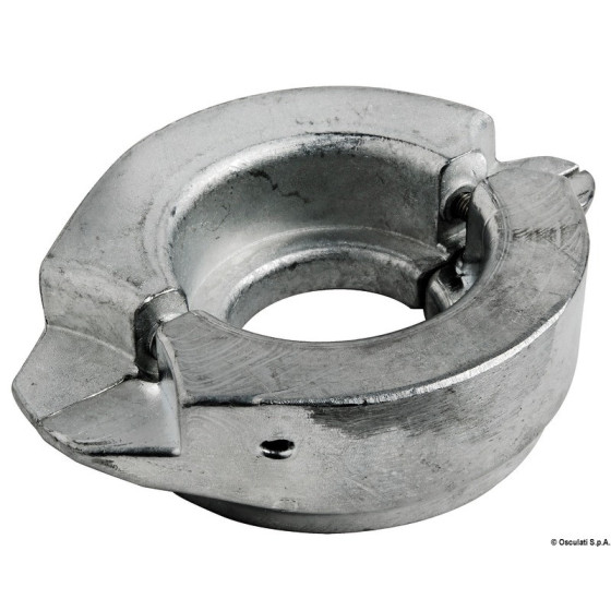 Anode en deux pièces pour sail drive, collier ø 107 mm. 