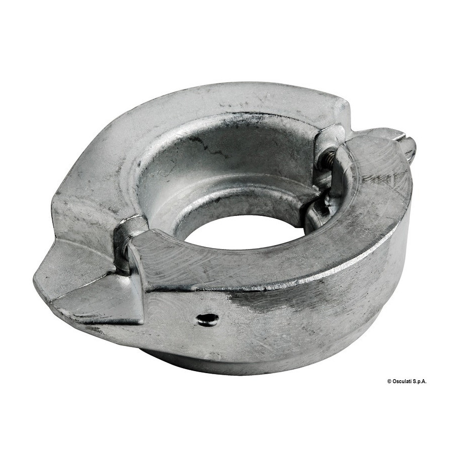Anode en deux pièces pour sail drive, collier ø 107 mm. 