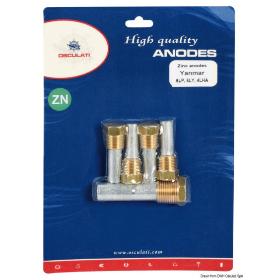 Kit zinc moteurs in-bord 6LP/6LY/4LH. 