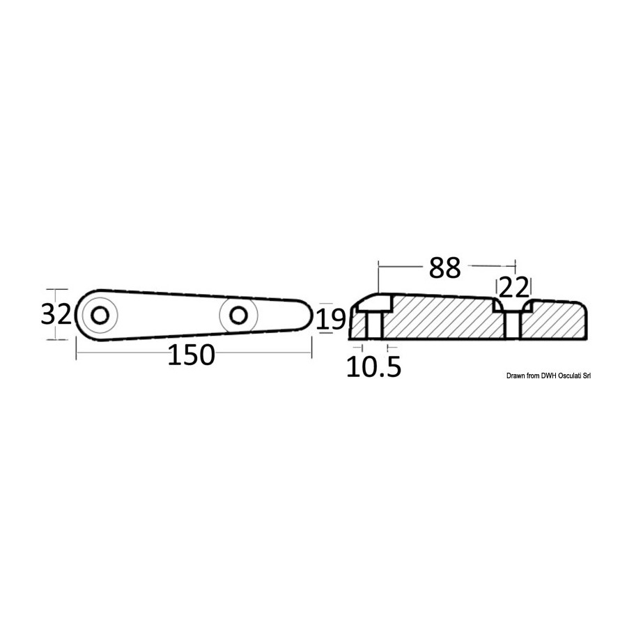 Anodes pour transmissions Variante ou Accessoires Réduit:transmission poids 0,650 *43.650.01*