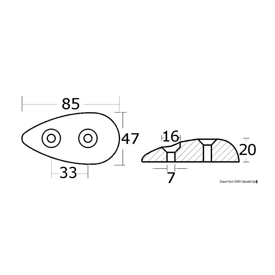 Anode à savonette Variante ou Accessoires Réduit:300 g *43.701.00*
