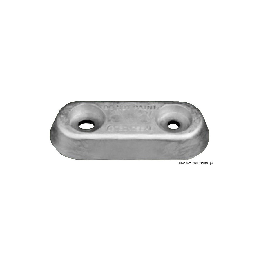 Anode de type Vetus pour les gouvernails ou les volets 