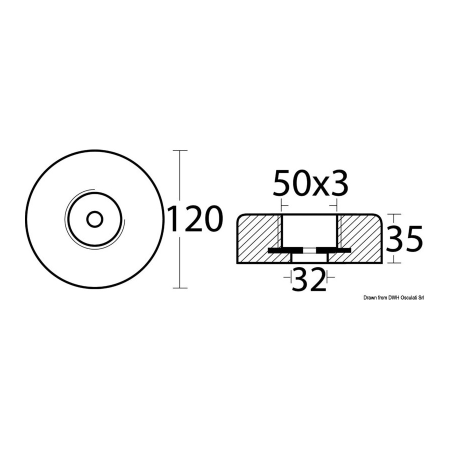 Anode avec fixation escamotable 