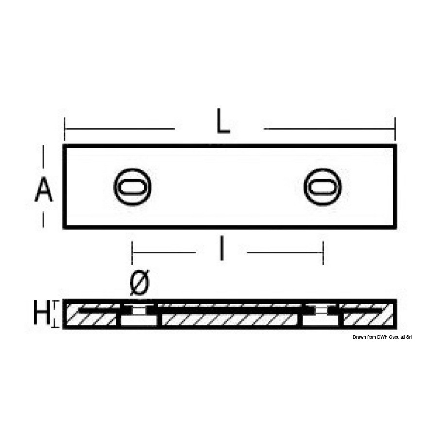 Anodes à boulonner 