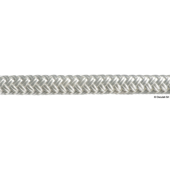 Double tresse à 16 fuseaux de Ø 5 à 16 mm, 24 fuseaux de Ø 18 à 24 mm. En polyester souple haute résistance. 