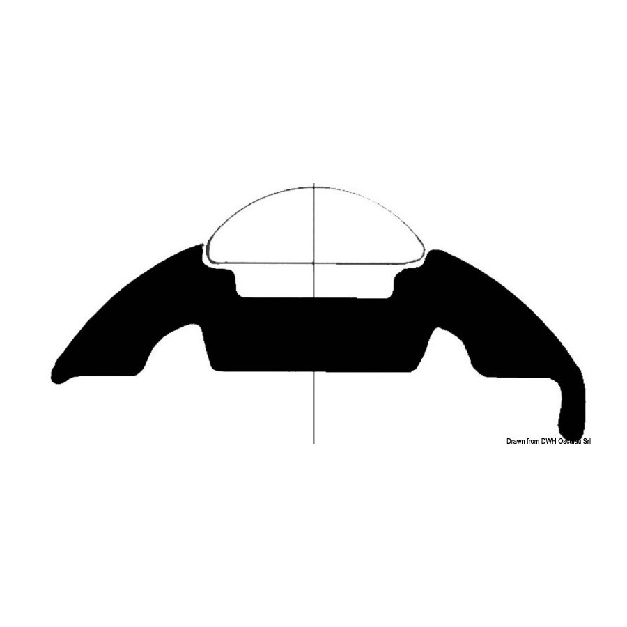 Base pour profilés inox Variante ou Accessoires Réduit:profilé PVC blanc 30 mm *44.480.16* Qté : 24 mètres