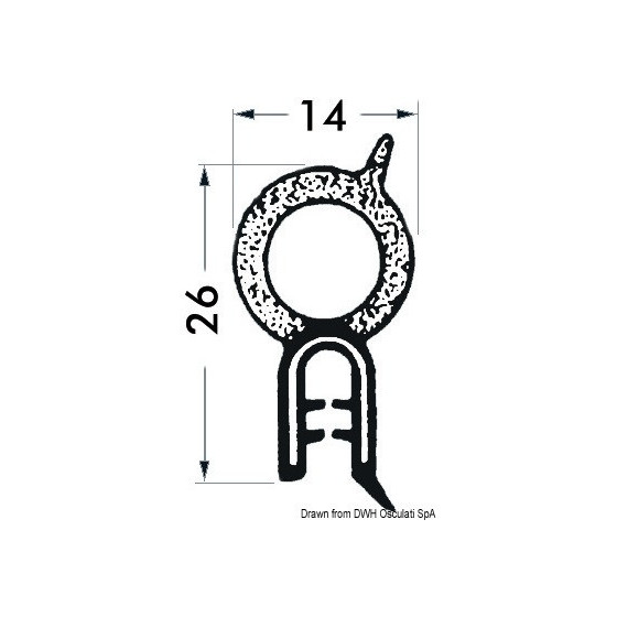 Profilés pour entourer fibre de verre Variante ou Accessoires Réduit:armé p. entourer noir 2-4 mm 50 m *44.493.00* Qté : 50 mètr