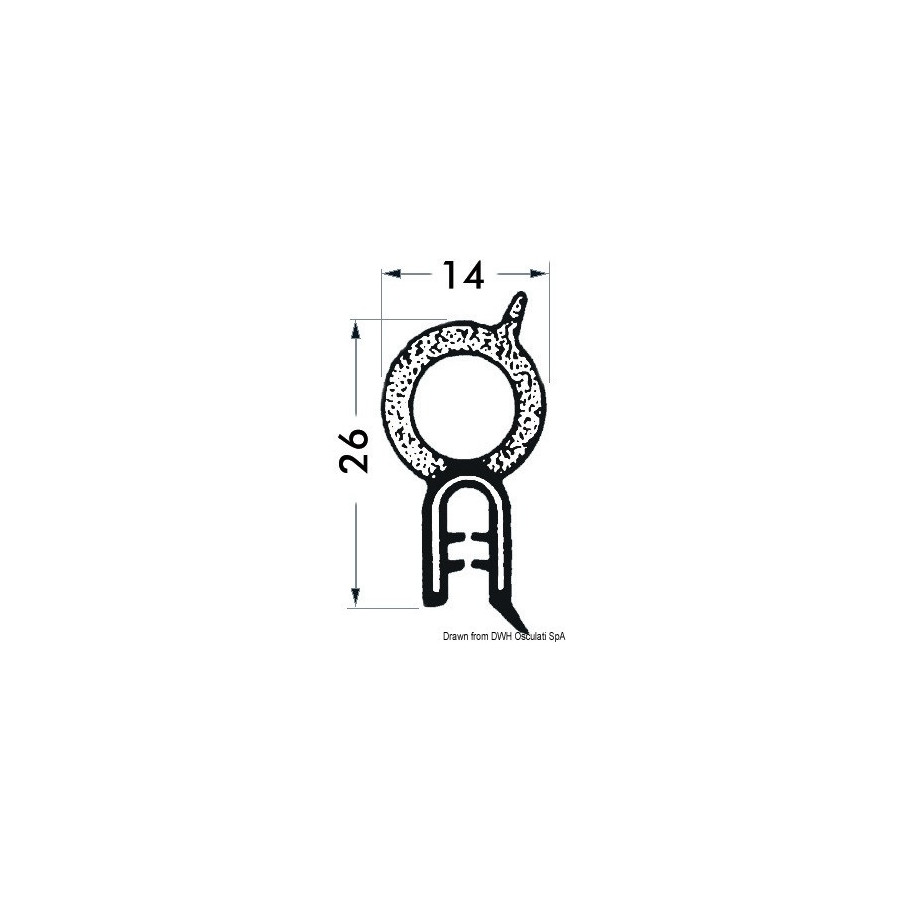 Profilés pour entourer fibre de verre Variante ou Accessoires Réduit:armé p. entourer noir 2-4 mm 50 m *44.493.00* Qté : 50 mètr