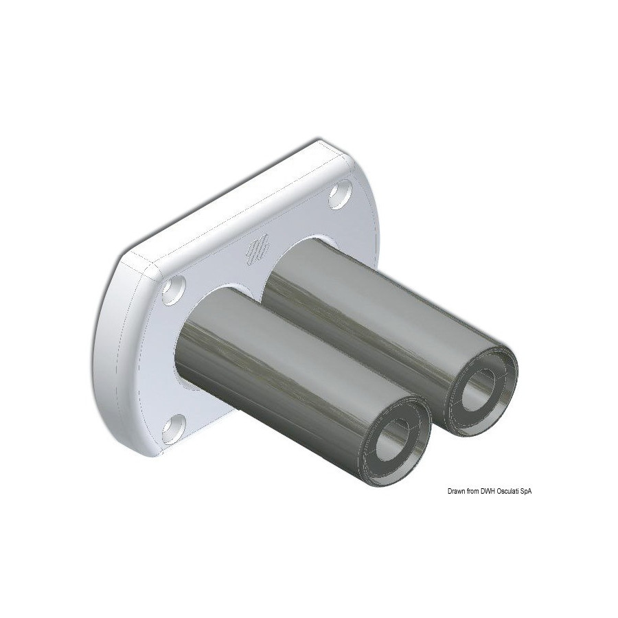 Kit paroi pour double tuyau hydraulique, étanche Variante ou Accessoires Réduit:blanche *45.028.24*