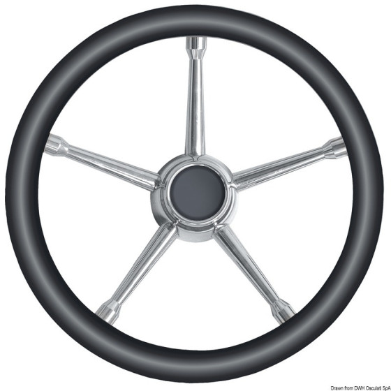 Volants à branches en inox Variante ou Accessoires Réduit:polyuréthane souple noir/inox 350 mm *45.135.01*