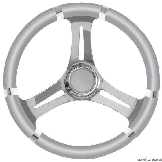 Volants à branches en inox Variante ou Accessoires Réduit:polyuréthane souple gris/inox 350 mm *45.136.02*