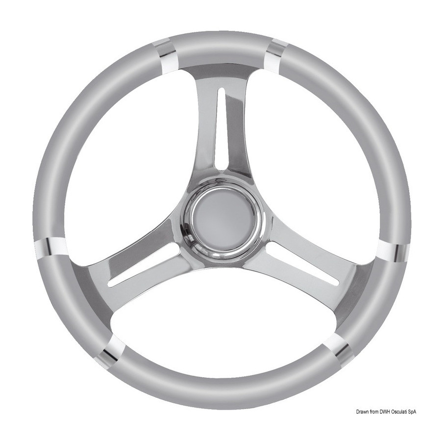 Volants à branches en inox Variante ou Accessoires Réduit:polyuréthane souple gris/inox 350 mm *45.136.02*