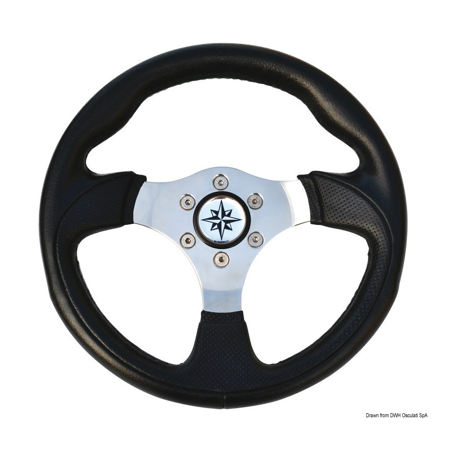 Volant Tender Variante ou Accessoires Réduit:noir/inox poli Ø 300 mm *45.138.01*