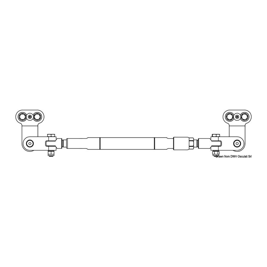 Barre d'accouplement pour moteurs hors-bord avec timoneries hydrauliques 