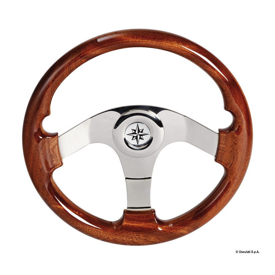 Volant en acajou, vernis polyuréthanes 