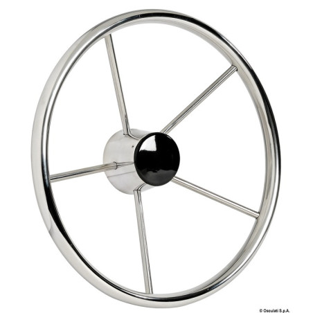 Volant à roue en inox poli miroir 5 branches