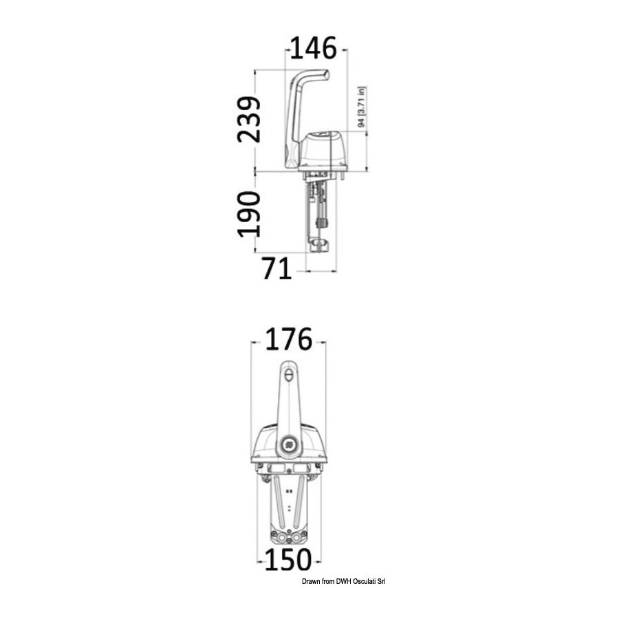 Boîtier à levier simple monomoteur universel Ultraflex B501 