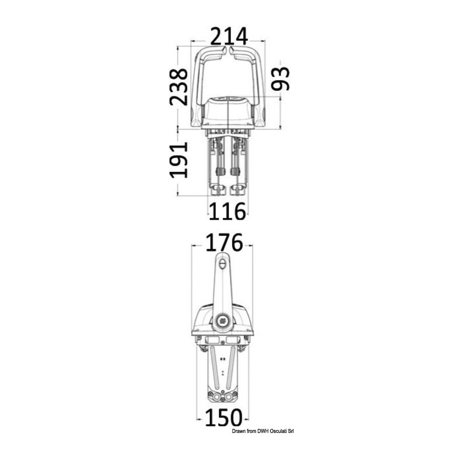 Boîtier double levier bimoteur universel Ultraflex B501 