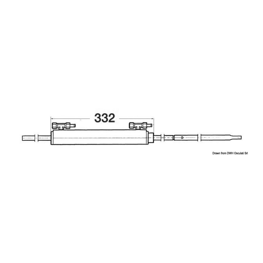 Piston hydraulique pour moteurs intra-hors-bord 