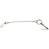 Plaque inox Ø 6 mm + câble de sécurité inox Ø 1,6 mm + goupille inox