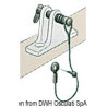 Plaque inox Ø 6 mm + câble de sécurité inox Ø 1,6 mm + goupille inox