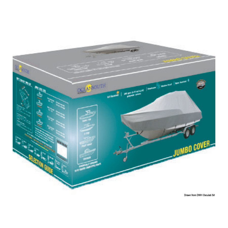 Bâche Jumbo pour embarcations avec cabine de pilotage  / T-Top 
