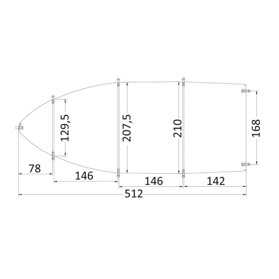 Bâche pour bateaux sans cabine traditionnelle avec position de conduite centrale/pontés avec pare-brise Variante ou Accessoires 