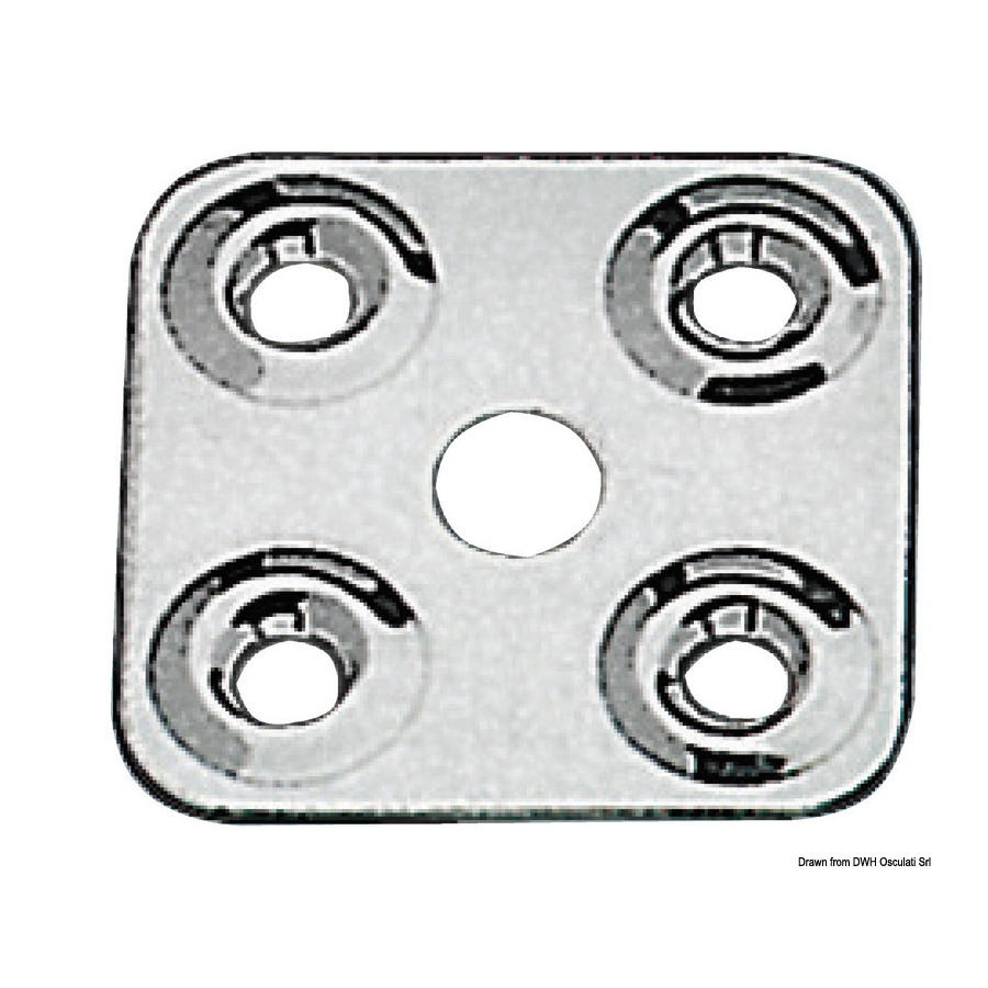 Plaque pour fixer les sangles en inox Variante ou Accessoires Réduit:fixer sangles 40 x 40 mm *06.709.01* Qté : 4