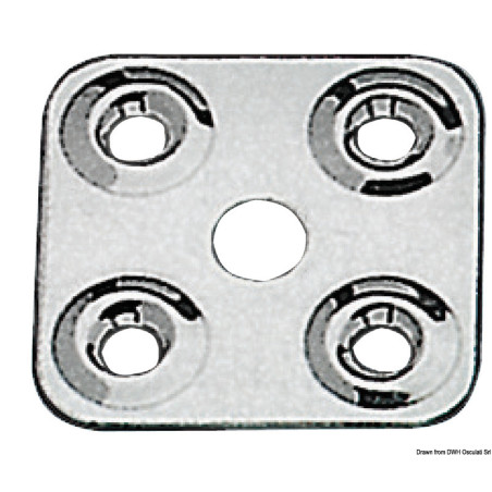 Plaque pour fixer les sangles en inox
