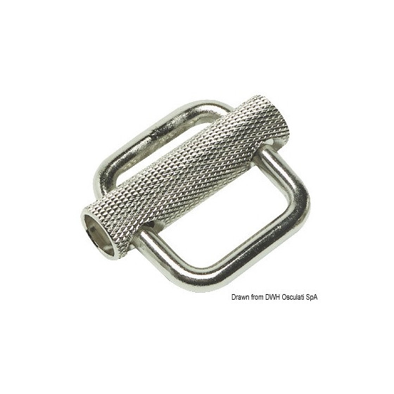 Boucle avec curseur en acier inox 