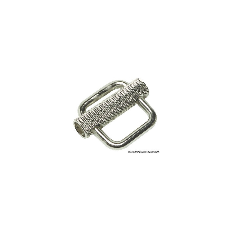 Boucle avec curseur en acier inox 