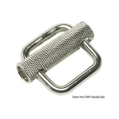 Boucle avec curseur en acier inox