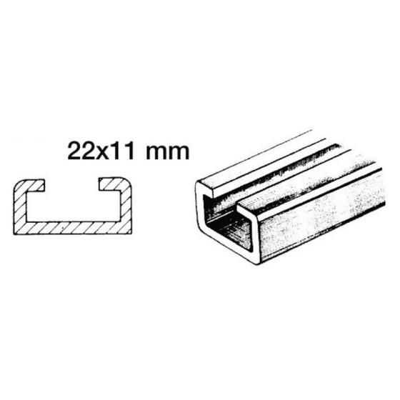 Rails en aluminium pour coulisses en nylon 
