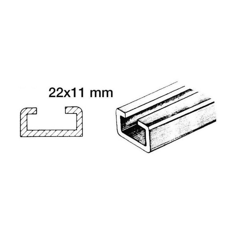Rails en aluminium pour coulisses en nylon 