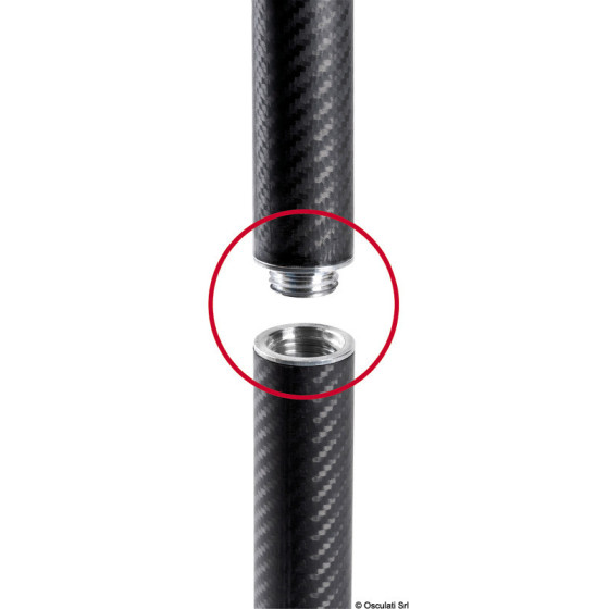 Poteau carbone amovible pour tauds 