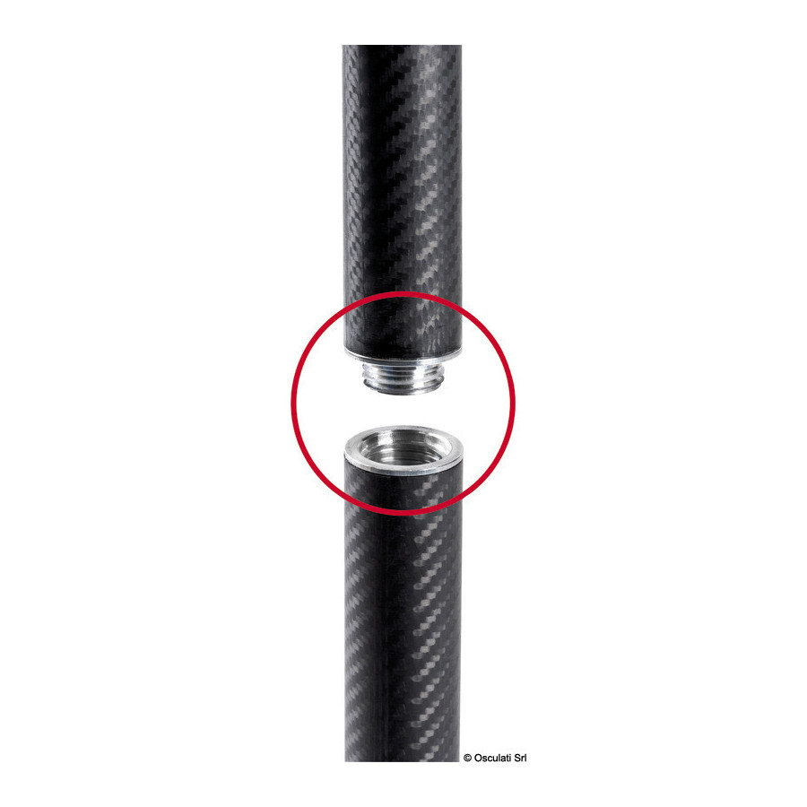 Poteau carbone amovible pour tauds 