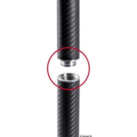Poteau carbone amovible pour tauds