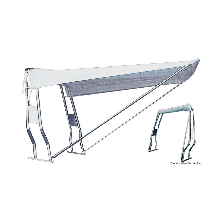 Taud télescopique pour Roll-bar en tube inox ou fibre de verre 