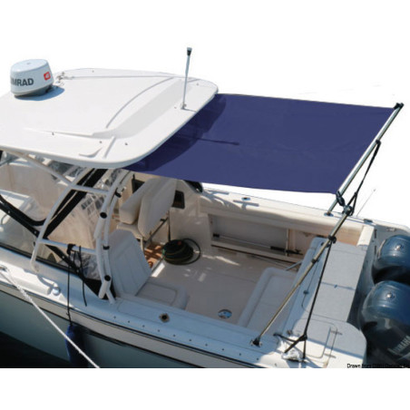 Taud avec bras télescopiques pour T-Top, capotes rigides, capotes Flying bridge