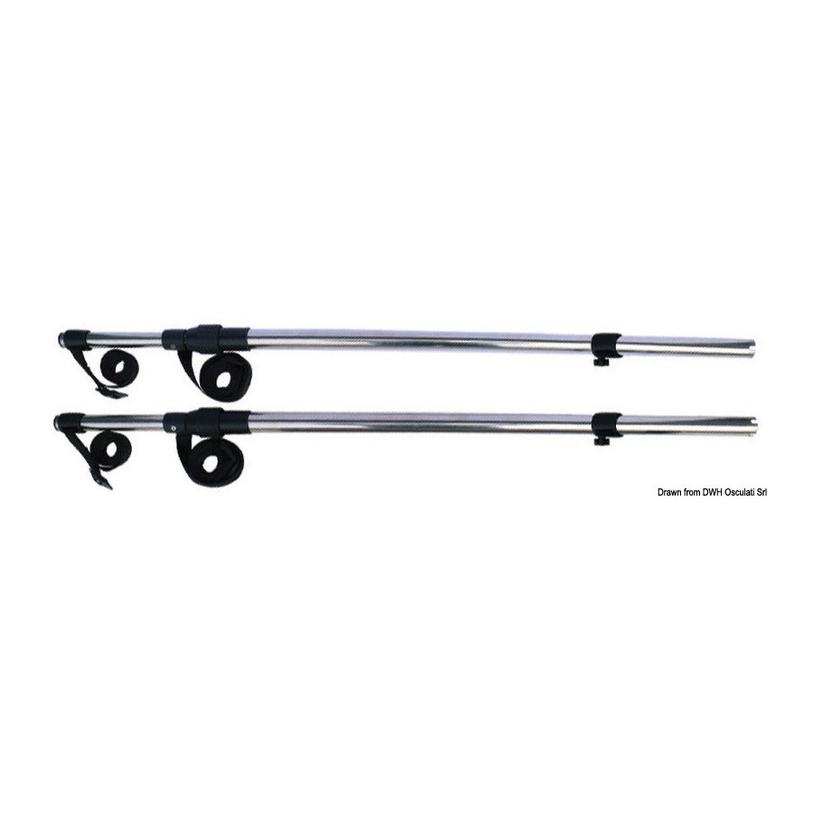 Taud avec bras télescopiques pour T-Top, capotes rigides, capotes Flying bridge 