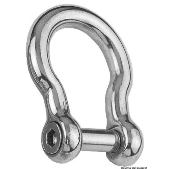 Manille lyre avec axe à six pans creux pour ancres 