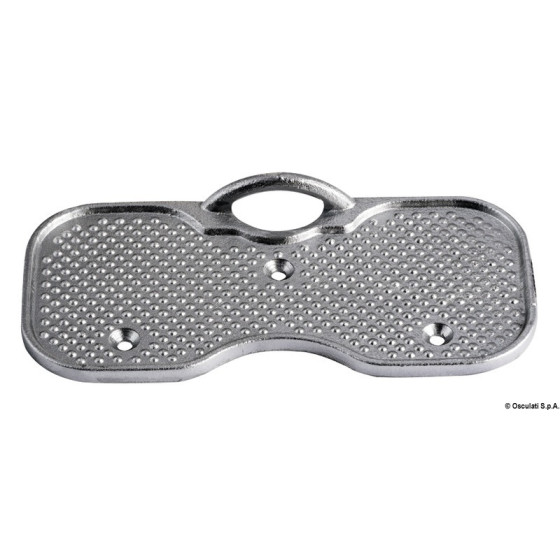 Plaque de protection poupe avec anneau Variante ou Accessoires Réduit:poupe aluminium 200x94 mm *47.766.01* Qté : 2