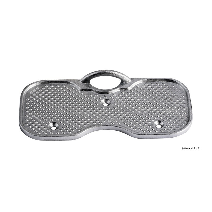 Plaque de protection poupe avec anneau Variante ou Accessoires Réduit:poupe aluminium 200x94 mm *47.766.01* Qté : 2