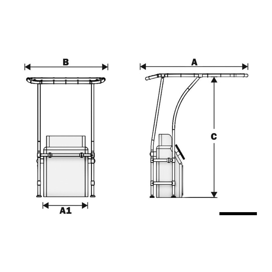 T-Top professionnel en aluminium 