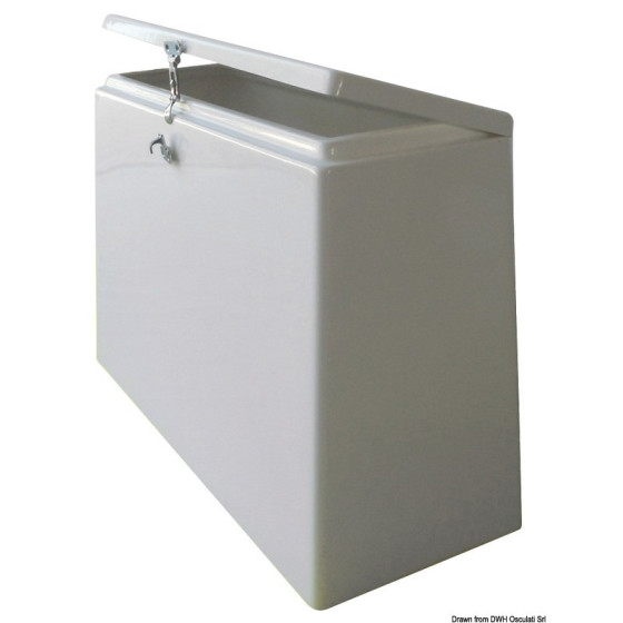 Coffre /cache-réservoir pouvant s’ouvrir Variante ou Accessoires Réduit:VTR blanc 80x32x52h cm *48.294.91*