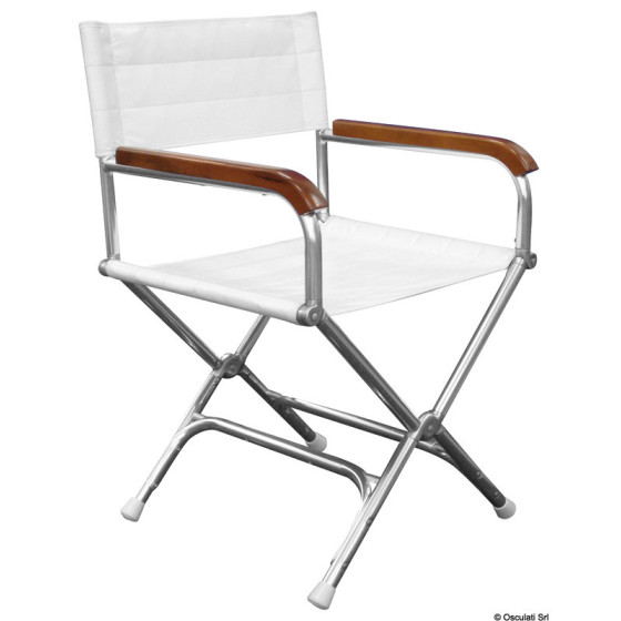 Chaise pliable Director en aluminium anodisé Variante ou Accessoires Réduit:Diector blanche *48.353.17*